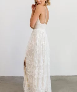 JH Dresses Cozette Lace Gown | White