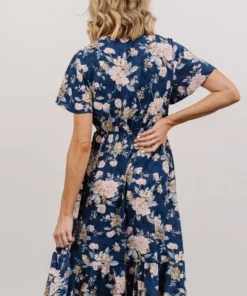 HAY Dresses Daphne Midi Dress | Blue Floral