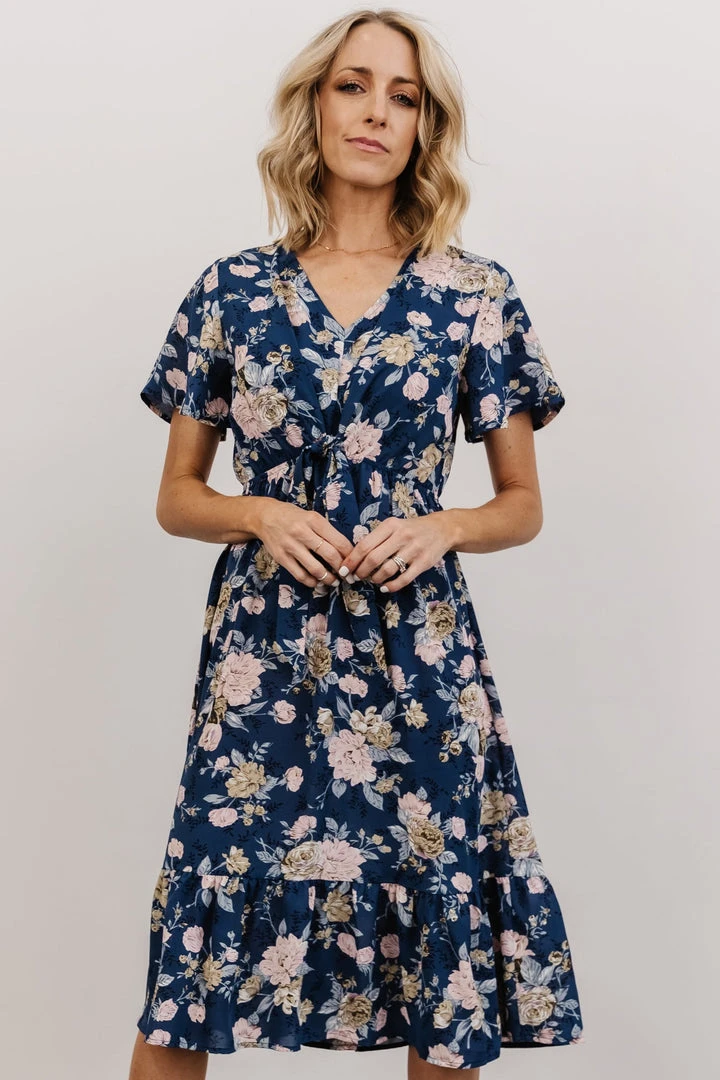 HAY Dresses Daphne Midi Dress | Blue Floral 6 HAY Dresses Daphne Midi Dress | Blue Floral