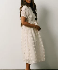 POL Darbi Floral Dot Midi Dress | Cream Dresses 11 POL Darbi Floral Dot Midi Dress | Cream Dresses