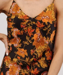 DF Deja Tank Midi Dress | Black + Gold Multi Print