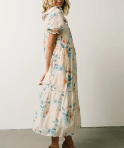 HAY Dora Baby Doll Midi Dress | Light Peach Floral 11 HAY Dora Baby Doll Midi Dress | Light Peach Floral