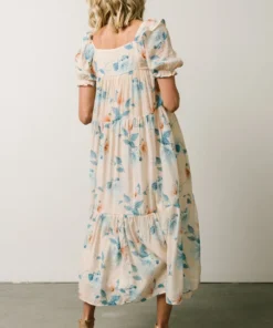 HAY Dora Baby Doll Midi Dress | Light Peach Floral 10 HAY Dora Baby Doll Midi Dress | Light Peach Floral