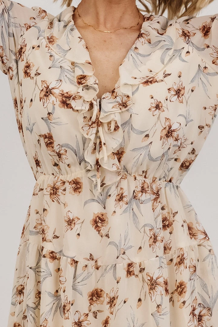 AK Doris Mini Dress | Cream Floral 7 AK Doris Mini Dress | Cream Floral