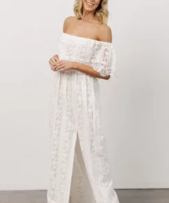 Soi Dove Lace Off Shoulder Maxi Dress | White Dresses 13 Soi Dove Lace Off Shoulder Maxi Dress | White Dresses