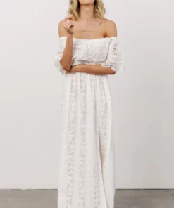 Soi Dove Lace Off Shoulder Maxi Dress | White Dresses 14 Soi Dove Lace Off Shoulder Maxi Dress | White Dresses