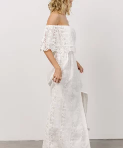 Soi Dove Lace Off Shoulder Maxi Dress | White Dresses 12 Soi Dove Lace Off Shoulder Maxi Dress | White Dresses