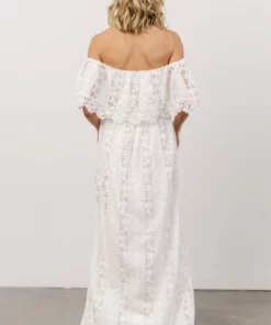 Soi Dove Lace Off Shoulder Maxi Dress | White Dresses 10 Soi Dove Lace Off Shoulder Maxi Dress | White Dresses