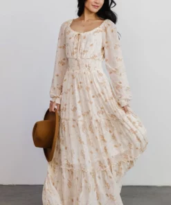 BB Custom Eden Smocked Maxi Dress | Golden Print 9 BB Custom Eden Smocked Maxi Dress | Golden Print