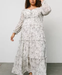 BB Custom Eden Smocked Maxi Dress | Slate Print