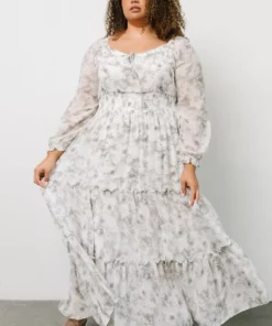 BB Custom Eden Smocked Maxi Dress | Slate Print