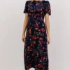 SL Eleanor Midi Dress | Retro Navy Floral