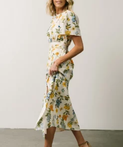 SL Eleanor Midi Dress | Yellow + Blue Floral 13 SL Eleanor Midi Dress | Yellow + Blue Floral