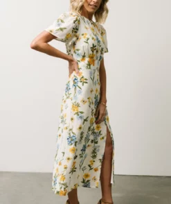 SL Eleanor Midi Dress | Yellow + Blue Floral 15 SL Eleanor Midi Dress | Yellow + Blue Floral