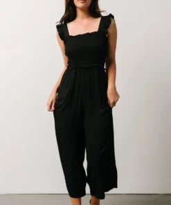 Ellen Wide Leg Jumpsuit | Black Boho