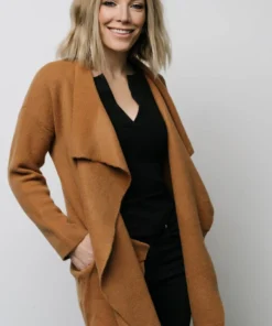 IL Ellison Lapel Cardigan | Camel Tops 12 IL Ellison Lapel Cardigan | Camel Tops