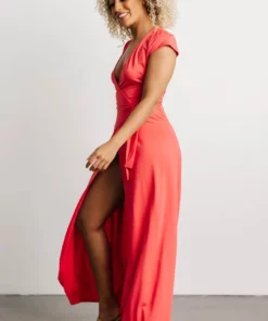 DD Dresses Elsa Wrap Dress | Pink Coral 13 DD Dresses Elsa Wrap Dress | Pink Coral