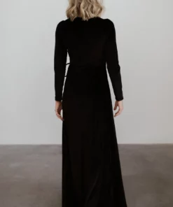 BB Custom Esmerelda Velvet Wrap Maxi Dress | Black Dresses 9 BB Custom Esmerelda Velvet Wrap Maxi Dress | Black Dresses