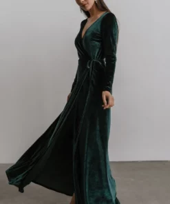 BB Custom Esmerelda Velvet Wrap Maxi Dress | Emerald Dresses 11 BB Custom Esmerelda Velvet Wrap Maxi Dress | Emerald Dresses