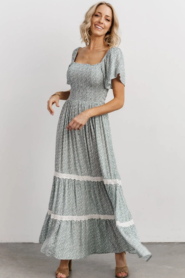 IL Eva Maxi Dress | Green Floral Dresses 1 IL Eva Maxi Dress | Green Floral Dresses