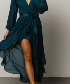 MA Dresses Evangeline High Low Dress | Dark Teal