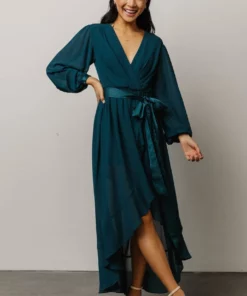 MA Dresses Evangeline High Low Dress | Dark Teal