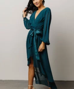 MA Dresses Evangeline High Low Dress | Dark Teal