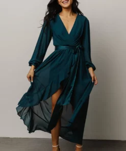 MA Dresses Evangeline High Low Dress | Dark Teal