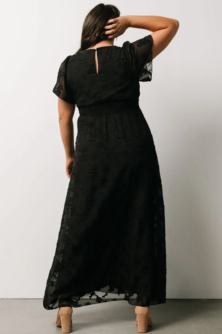 RR Evelyn Smocked Maxi Dress | Black 12 RR Evelyn Smocked Maxi Dress | Black