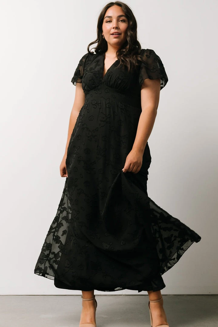 RR Evelyn Smocked Maxi Dress | Black 14 RR Evelyn Smocked Maxi Dress | Black