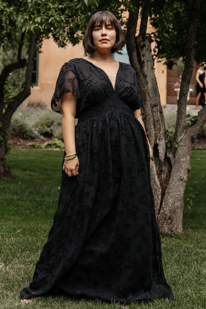 RR Evelyn Smocked Maxi Dress | Black 1 RR Evelyn Smocked Maxi Dress | Black