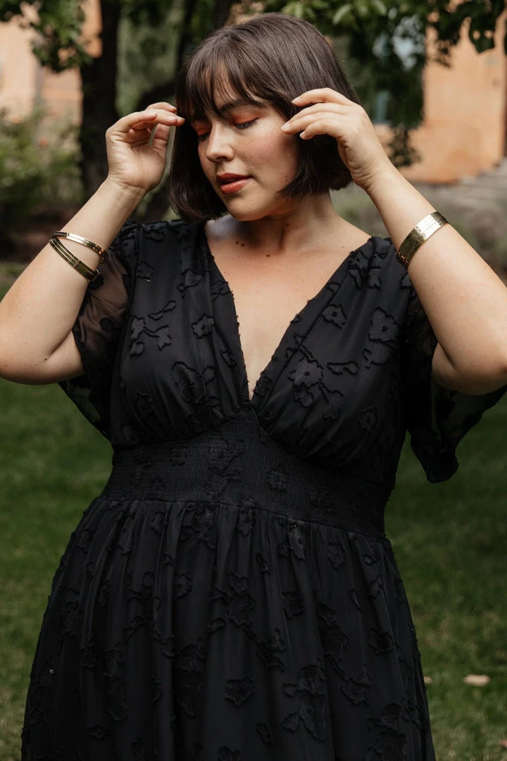 RR Evelyn Smocked Maxi Dress | Black 2 RR Evelyn Smocked Maxi Dress | Black