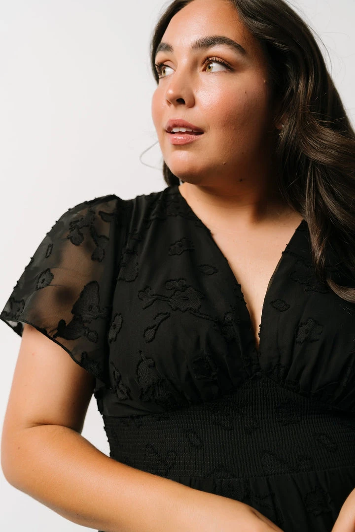 RR Evelyn Smocked Maxi Dress | Black 8 RR Evelyn Smocked Maxi Dress | Black