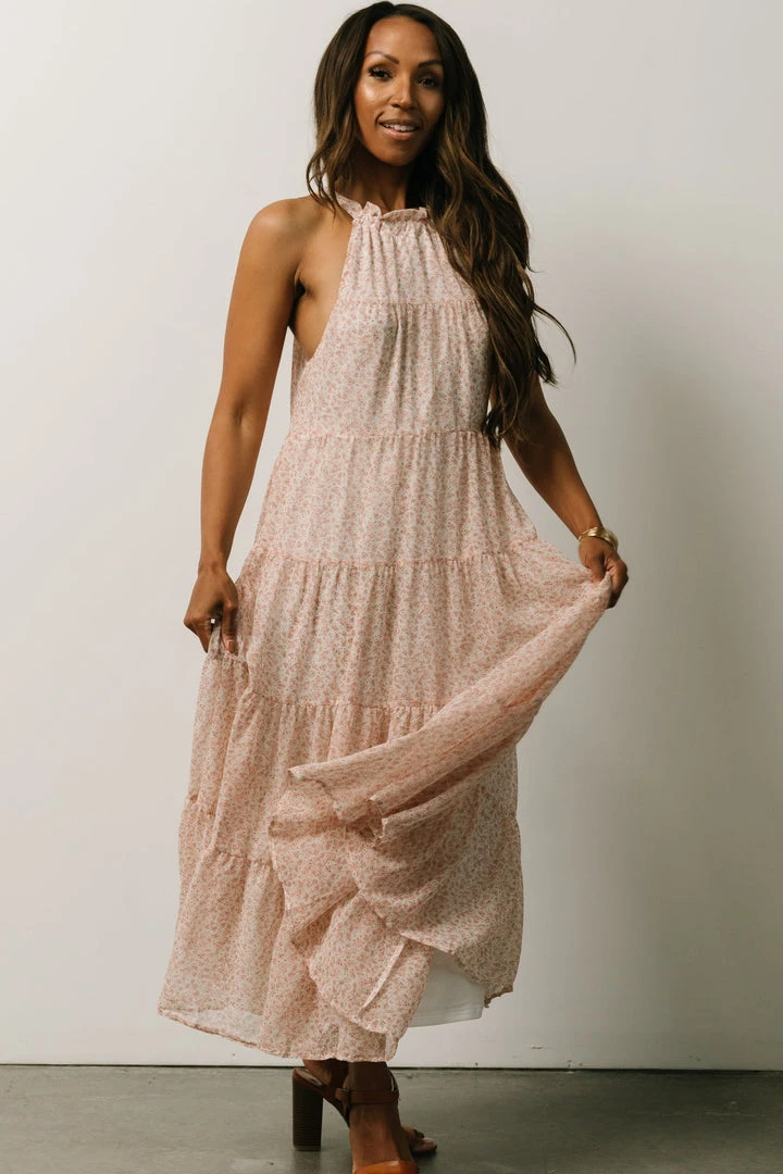IL Ezra Tiered Maxi Dress | Blush Floral 4 IL Ezra Tiered Maxi Dress | Blush Floral