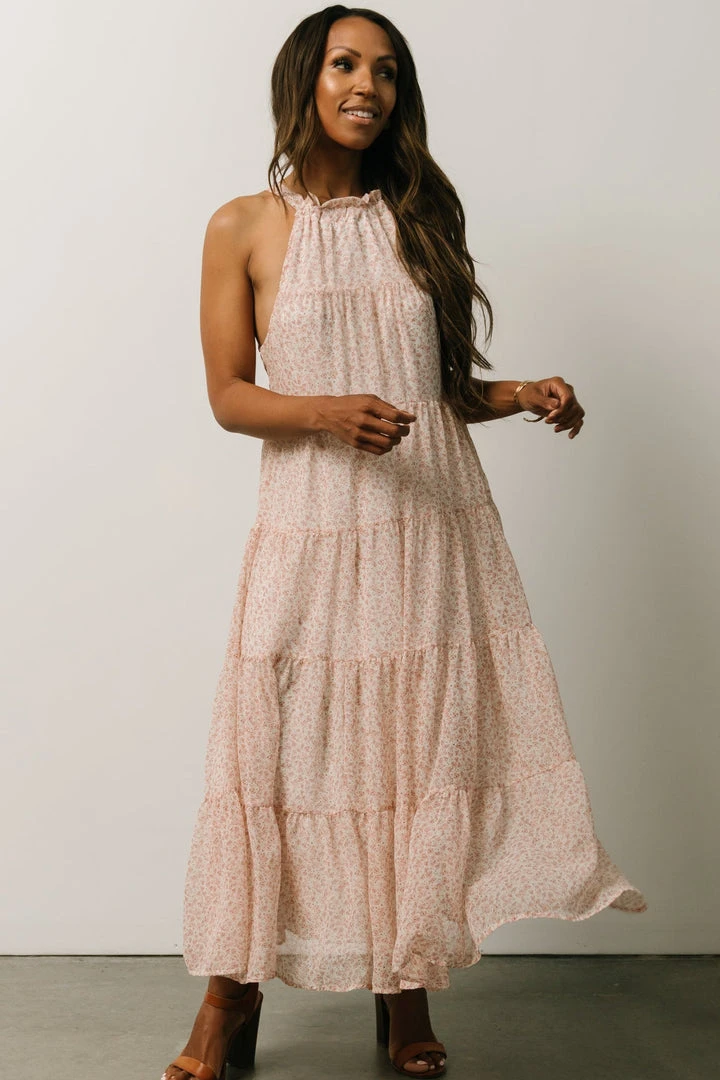 IL Ezra Tiered Maxi Dress | Blush Floral 6 IL Ezra Tiered Maxi Dress | Blush Floral