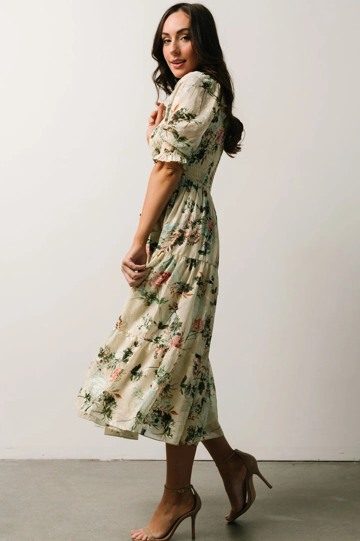 BB Custom Fabian Jacquard Midi Dress | Morning Bloom Dresses 5 BB Custom Fabian Jacquard Midi Dress | Morning Bloom Dresses