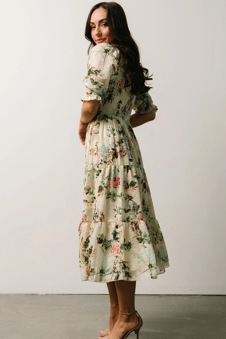 BB Custom Fabian Jacquard Midi Dress | Morning Bloom Dresses 4 BB Custom Fabian Jacquard Midi Dress | Morning Bloom Dresses