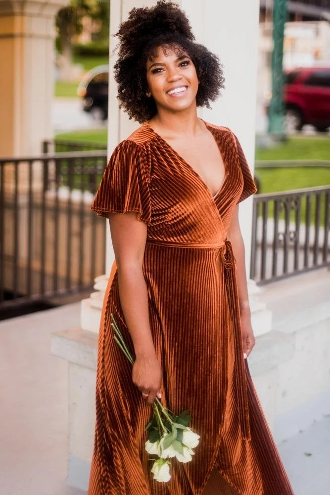 Baltic Born Fabric Swatch - Andi Ribbed Velvet | Copper 2 Baltic Born Fabric Swatch - Andi Ribbed Velvet | Copper