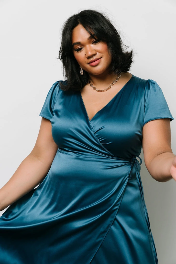 Baltic Born Fabric Swatch - Krystal Satin | Blue 2 Baltic Born Fabric Swatch - Krystal Satin | Blue