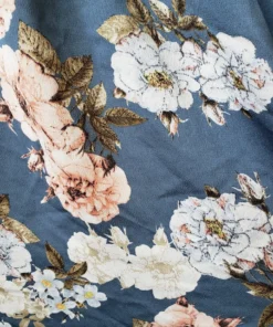 Baltic Born Fabric Swatches Fabric Swatch - Sicily Satin | Blue Floral