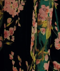 Baltic Born Fabric Swatch - Uma Velvet | Green Floral Fabric Swatches