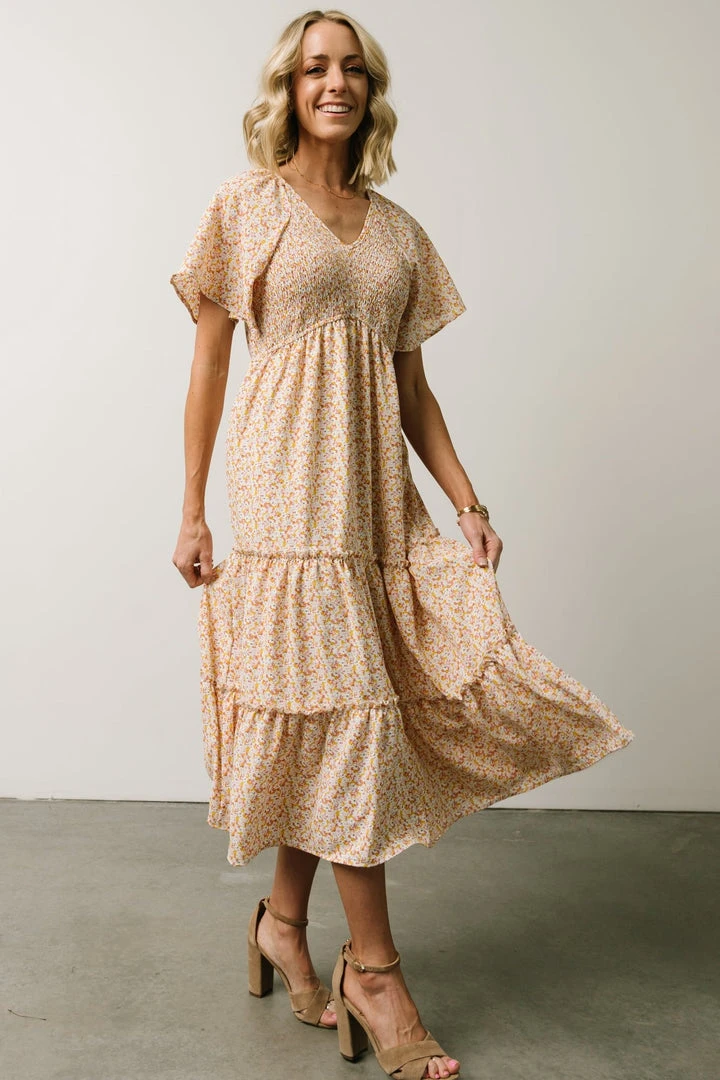 HAY Fairy Midi Dress | Pink Multi Floral 5 HAY Fairy Midi Dress | Pink Multi Floral