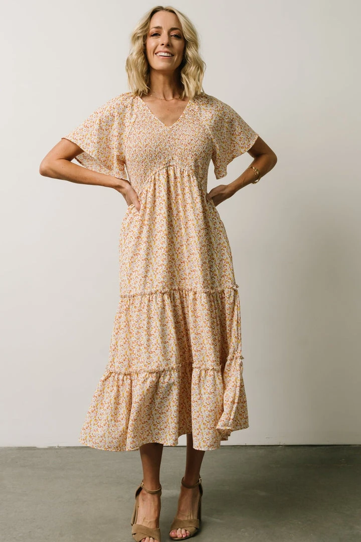 HAY Fairy Midi Dress | Pink Multi Floral 2 HAY Fairy Midi Dress | Pink Multi Floral