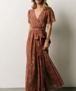 RR Dresses Faye Maxi Dress | Rosy Brown