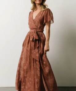 RR Dresses Faye Maxi Dress | Rosy Brown