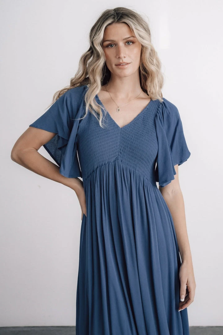 IL Felicity Smocked Dress | Blue 4 IL Felicity Smocked Dress | Blue
