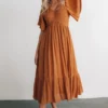 IL Felicity Smocked Dress | Camel Dresses