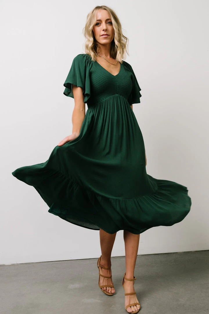 IL Felicity Smocked Dress | Evergreen Midi Dresses 5 IL Felicity Smocked Dress | Evergreen Midi Dresses