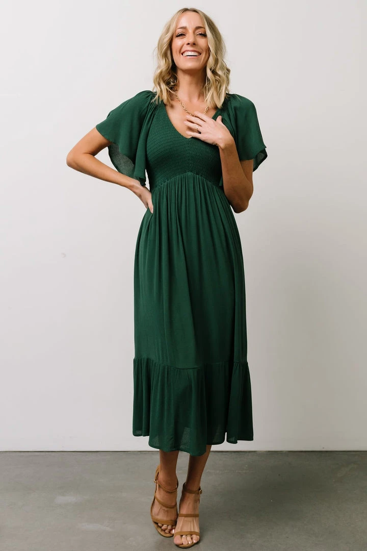 IL Felicity Smocked Dress | Evergreen Midi Dresses 3 IL Felicity Smocked Dress | Evergreen Midi Dresses