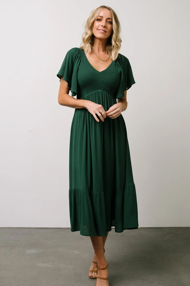 IL Felicity Smocked Dress | Evergreen Midi Dresses 1 IL Felicity Smocked Dress | Evergreen Midi Dresses